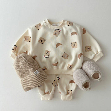 YUMMY Toddler Cute Animal Sweatsuit Set