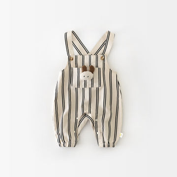 Baby Vertical Striped Bunny Cute Overalls