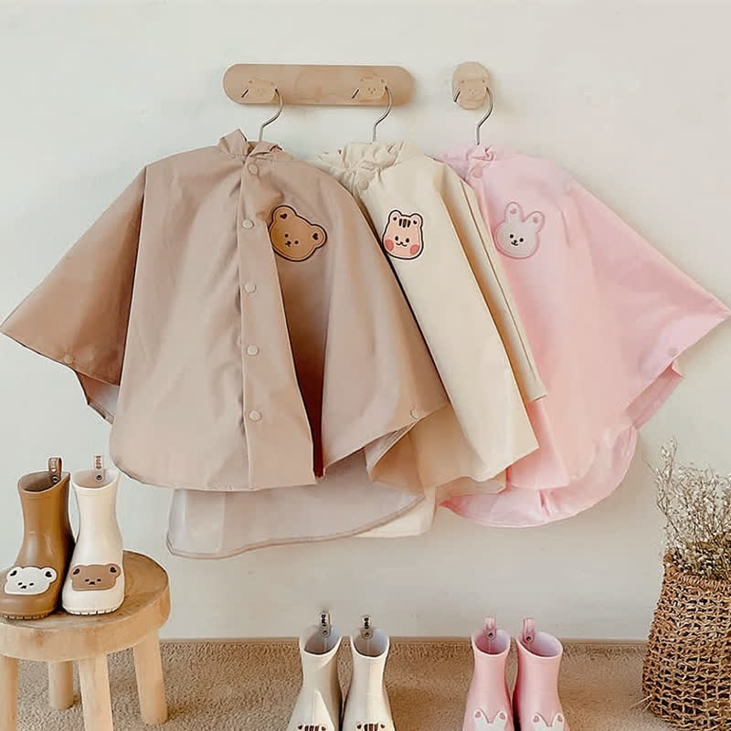 Toddler Hooded Cloak Cartoon Raincoat