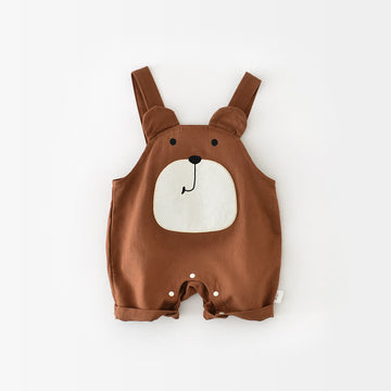 Baby Lovely Bear Brown Overalls