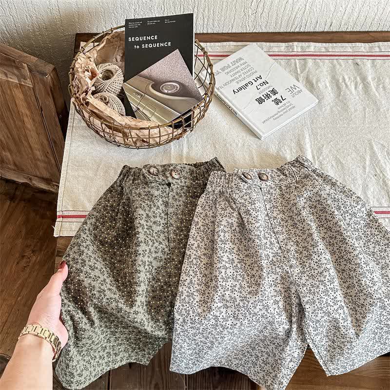 Toddler Girl Design Flower Loose Pants