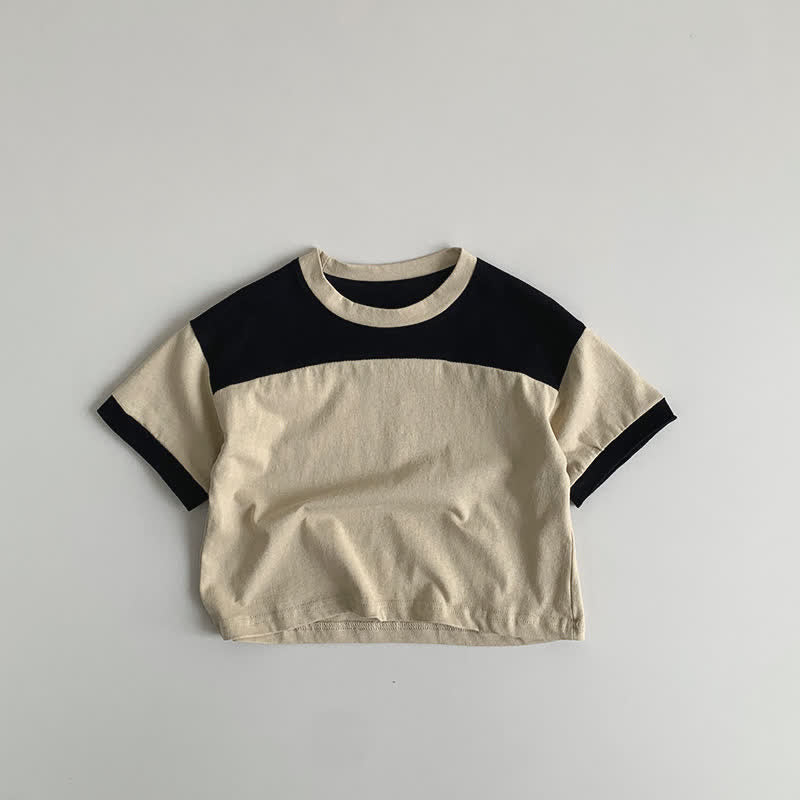 Toddler Color Block Cotton T-shirt