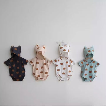 Baby Cute Bear Bodysuit with Hat