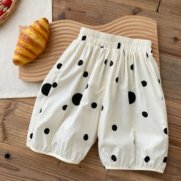 Toddler Dots Beige Loose Shorts