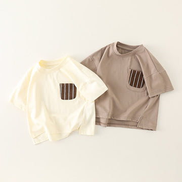 Toddler Striped Pocket Loose T-shirt