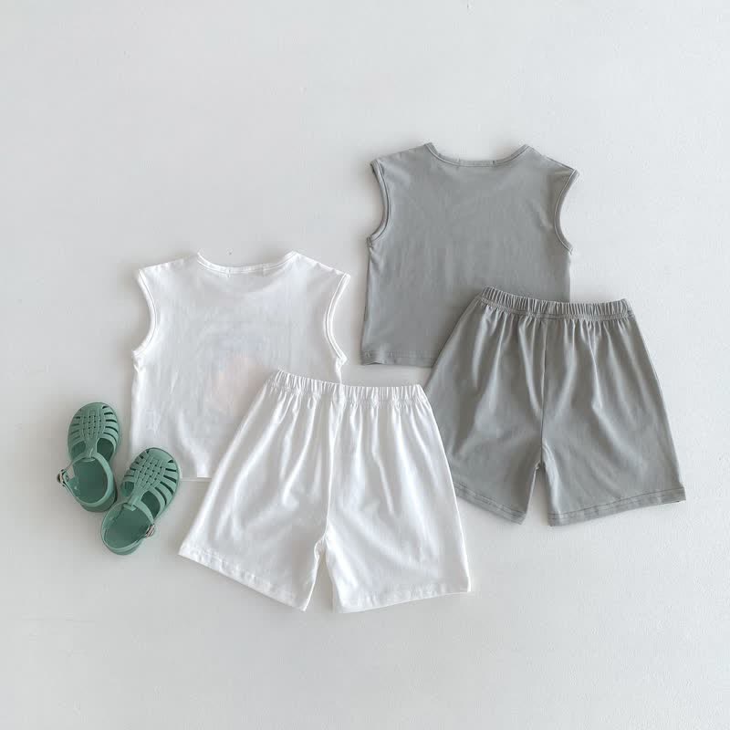 SMILE Toddler 2-Piece Flower Sleeveless Set