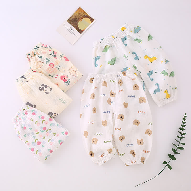 Baby Dinosaur Bear Flower Heart Pants
