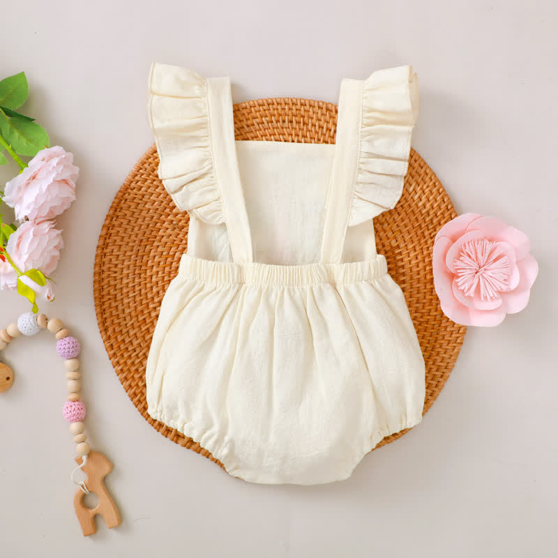 SIS Baby Embroidered Apricot Bodysuit
