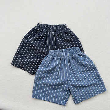 Toddler Boy Vertical Striped Loose Shorts