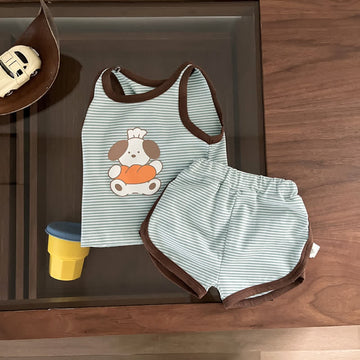 Baby 2-Piece Chef Puppy Striped Set