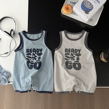 READY SET GO Baby Sleeveless Romper