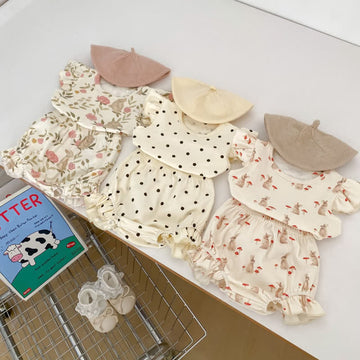 Baby 2-Piece Dots Mushroom Flower Bunny Set