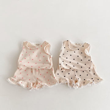 Toddler 2-Piece Ribbed Lace Heart Set