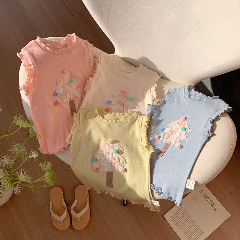 Toddler Girl Hairball Colorful Tree Tank Top