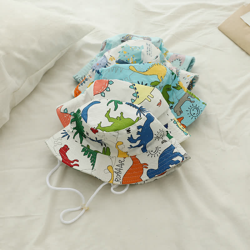Baby Dinosaur Multicolor Sun Bucket Hat