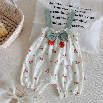 Baby Bow Cherry Lovely Romper