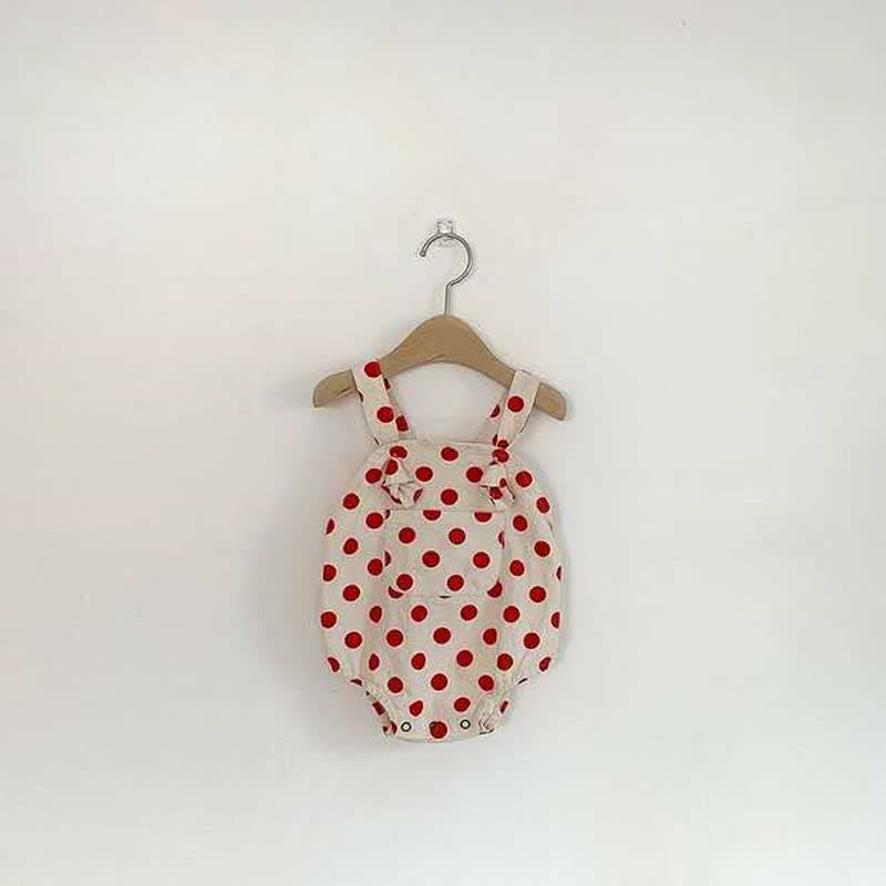 Baby Dots Pocket Overalls with Headband