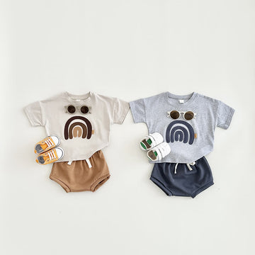 Baby 2-Piece Casual Rainbow Lovely Set