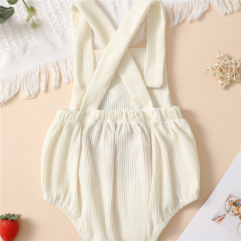 Baby Embroidered Strawberry Lovely Overalls