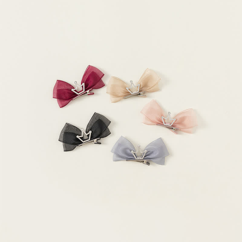 Baby Bow Crown Princess Hair Clips