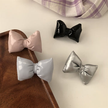 Baby PU Lovely Bow Hair Clips