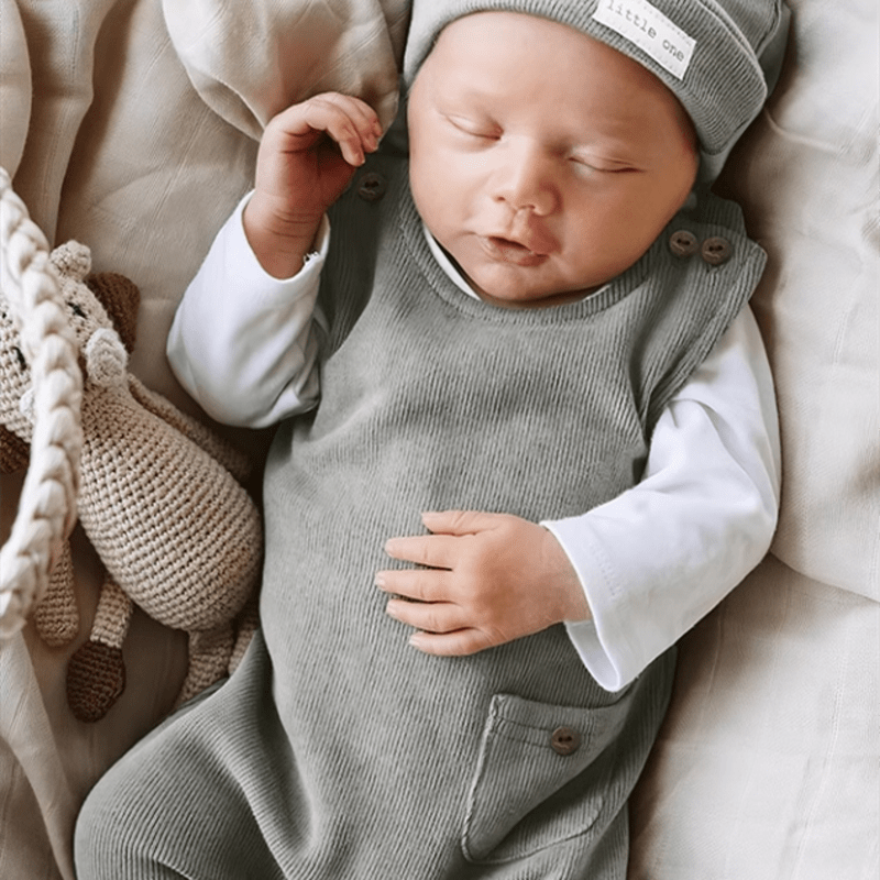 Baby Solid Color Sleeveless Romper