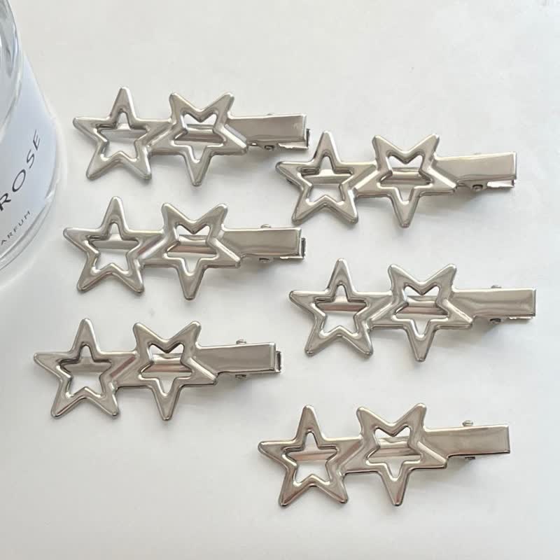 Baby Double Star Hair Clips 1 Pcs