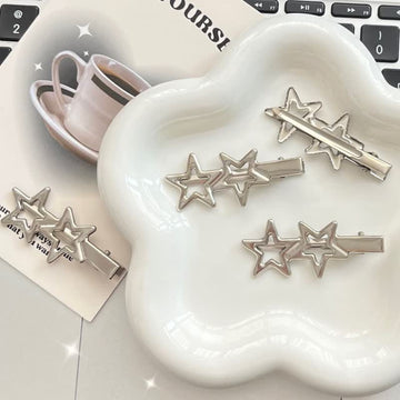 Baby Double Star Hair Clips 1 Pcs