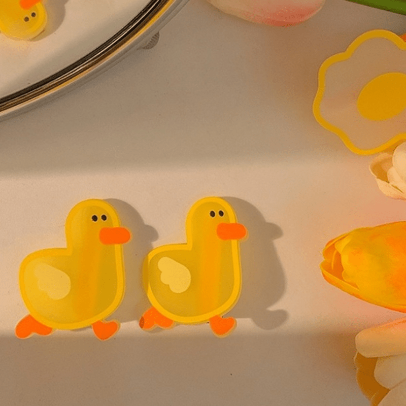Baby Yellow Duck Egg Hair Clips