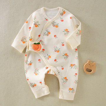 Baby Apricot Persimmon Kimono Romper