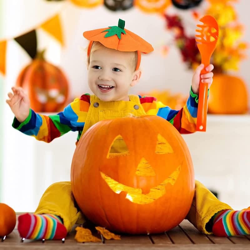 Baby Toddler Pumpkin Orange Halloween Headband