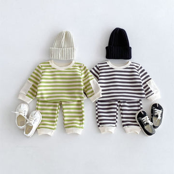 Baby 2-Piece Casual Striped Set