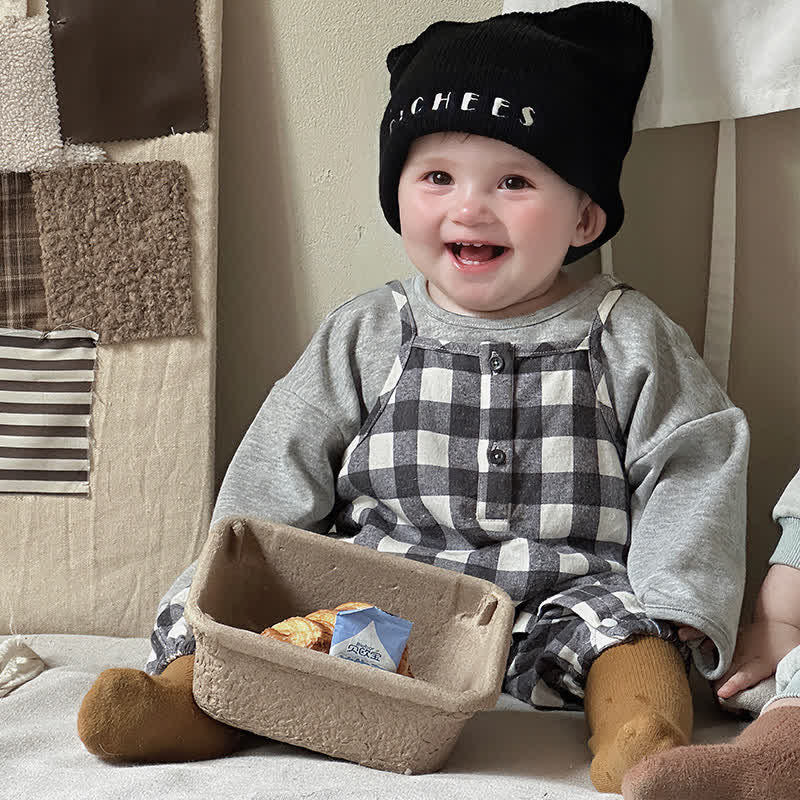 Baby 2-Piece Grey Plaid Lovely Set