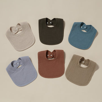 Baby 4-fold U-shaped Solid Color Bib