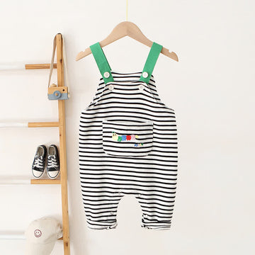 Baby Lovely Caterpillar Striped Overalls