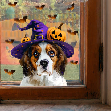 Halloween Pumpkin Bat Puppy Stickers