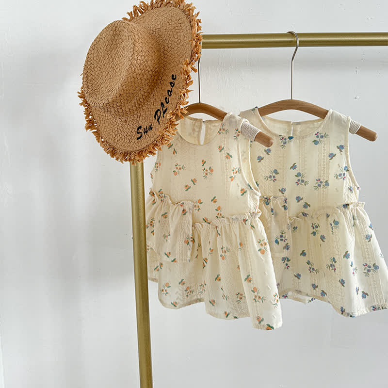 Toddler Little Flower Design Tank Top