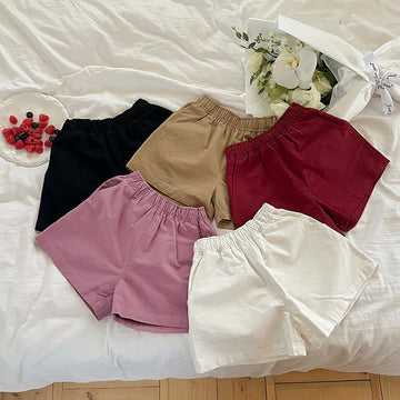Kid Girl Solid Color Shorts