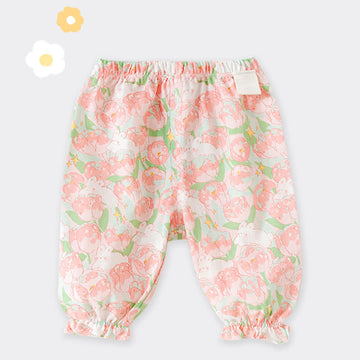 Toddler Pink Flower Bunny Jogger Pants