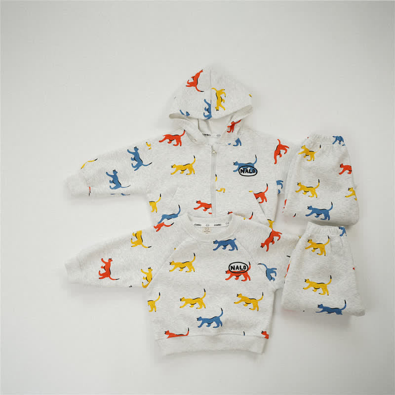 Toddler 2-Piece Three-colour Cheetah Set