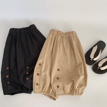 Kid Boy Solid Color Bloomers Pants