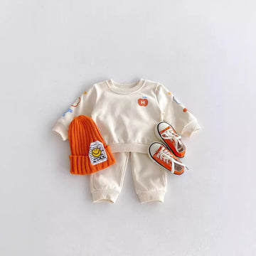 Baby 2-Piece Apple Apricot Sweatsuit Set