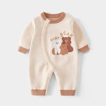 BABY BEAR Baby Knitted Animal Romper