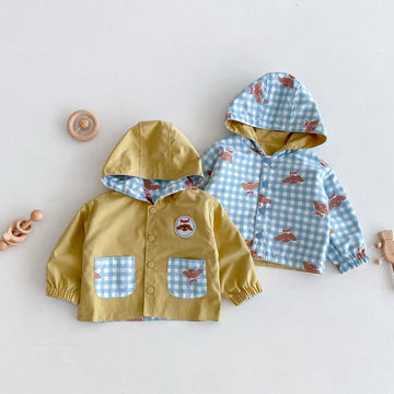 YEPP! Baby Plaid Dog Reversible Coat