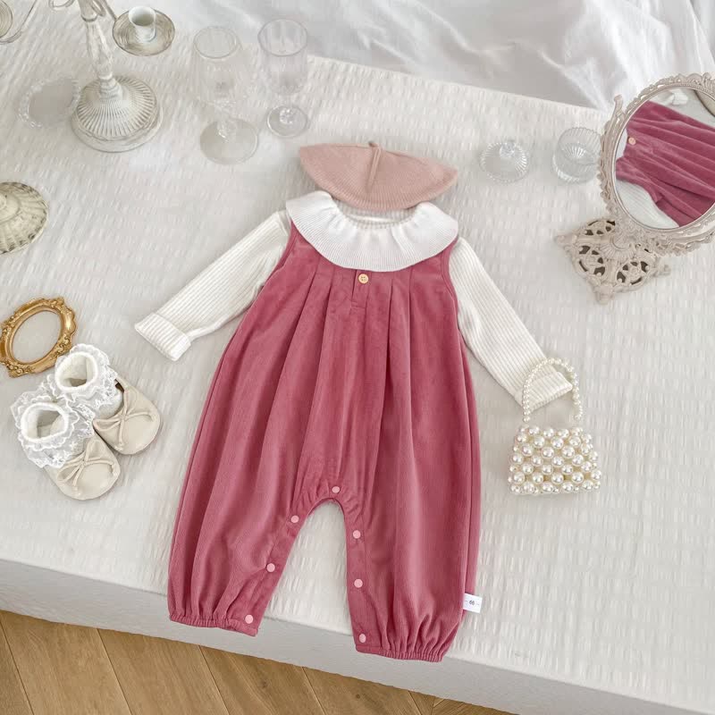 Baby Pink Bunny Ears Lovely Overalls