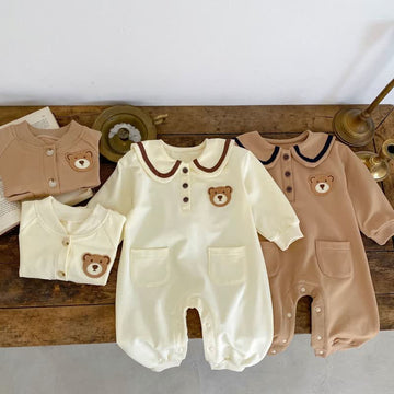Baby Cute Bear Double Pocket Romper