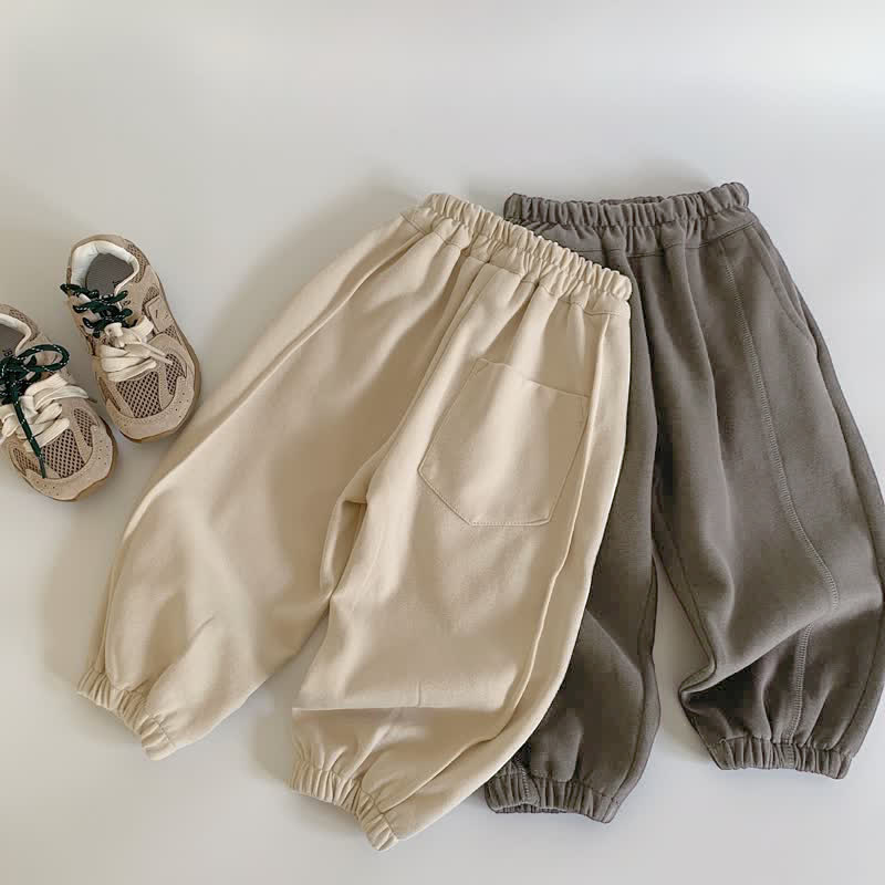 Toddler Solid Color Casual Fashion Pants
