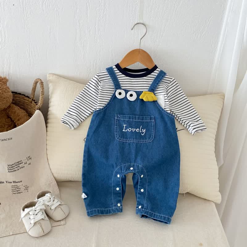 LOVELY Baby Blue Denim Eyes Overalls