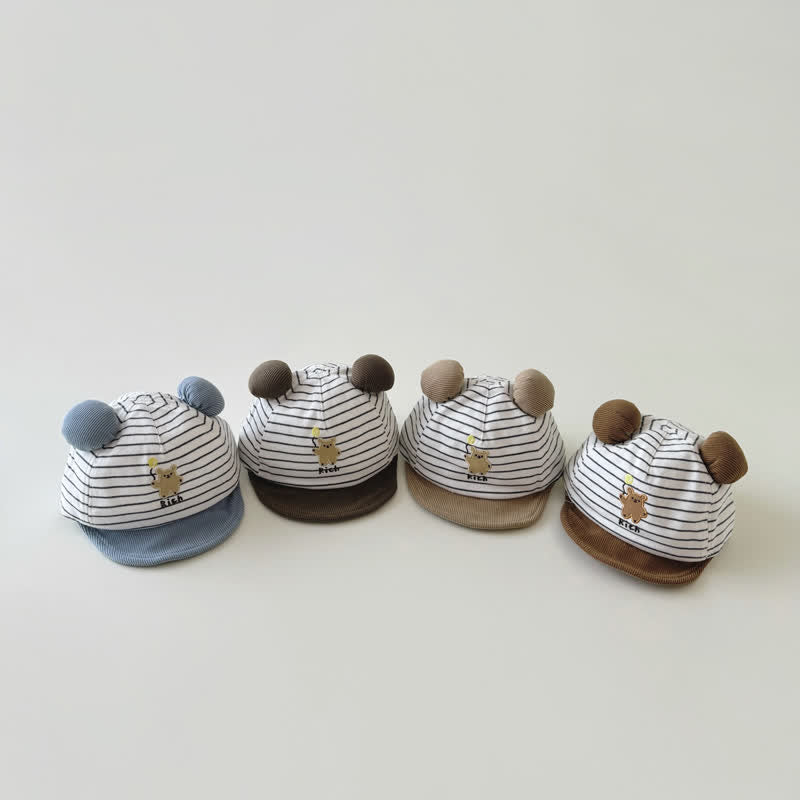 RICH Baby Striped Bear Peaked Cap