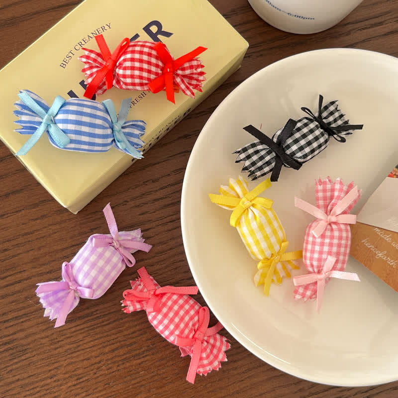 Baby Bow Plaid Candy Hair Clips